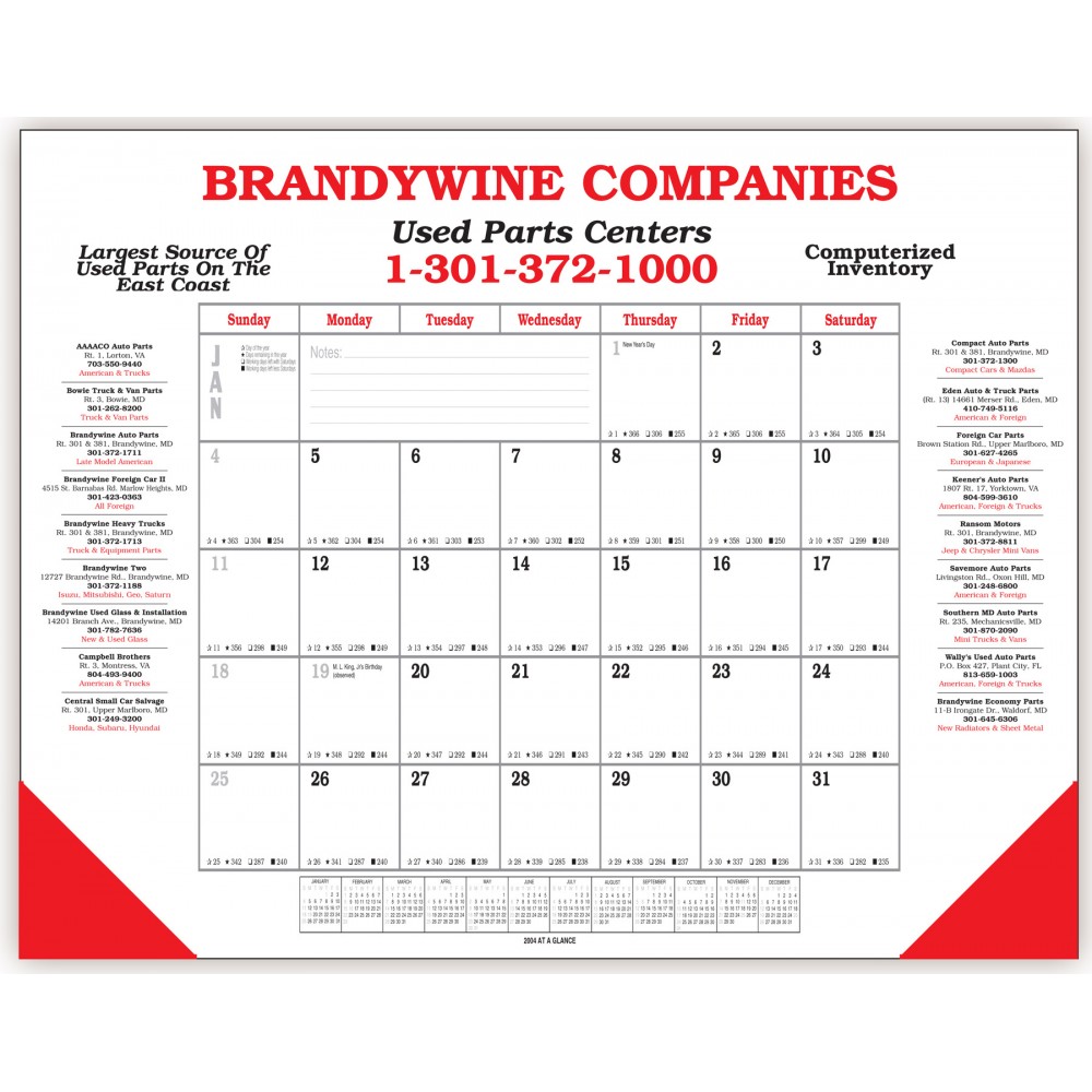 Custom Imprinted Desk Planner Calendar w/ 2 Leatherette Corners (2 Side Imprint) Custom Imprinted Desk Planner Calendar w/ 2 Leatherette Corners (2 Side Imprint)