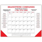 Custom Imprinted Desk Planner Calendar w/ 2 Leatherette Corners (2 Side Imprint)