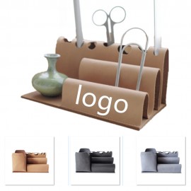 Leather Tech Desk Box Organizer Custom Imprinted