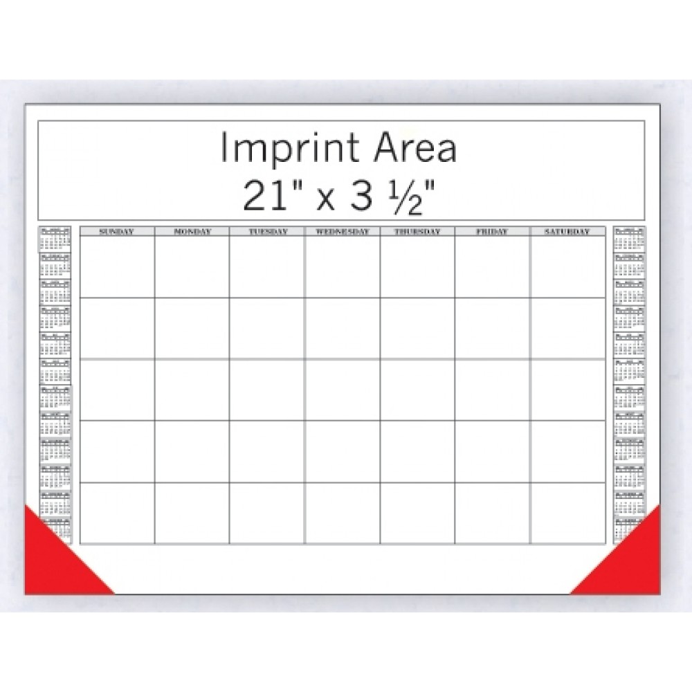 Branded 13 Sheet Desk Planner w/ Standard & Metric Ruler Branded 13 Sheet Desk Planner w/ Standard & Metric Ruler