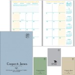Custom Imprinted Academic Desk Monthly Planner w/ Printed Weave Cover - 2020-2021