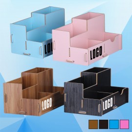 Wooden Desk Organizer Box Custom Imprinted