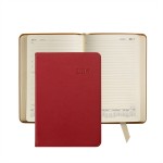 Branded Daily Journal Appointment Book W/ Premium Traditional Leather (5 1/2"x8")