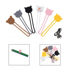 Silicone Cord Tie Custom Printed  Silicone Cord Tie Custom Printed