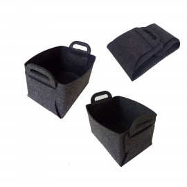 Foldable Felt Storage Basket Collector/Organizer w/Handle Custom Printed  Foldable Felt Storage Basket Collector/Organizer w/Handle Custom Printed