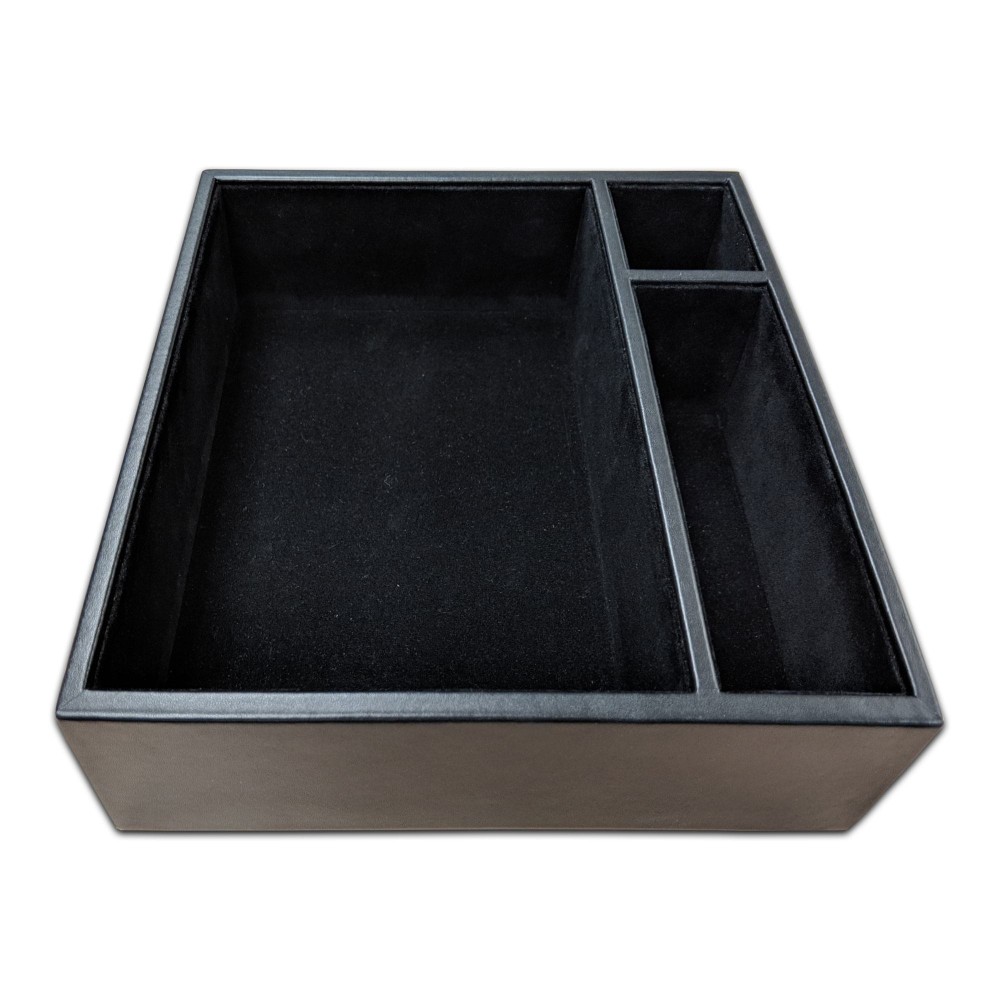 Black Top-Grain Leather Junior Pad Organizer Logo Printed Black Top-Grain Leather Junior Pad Organizer Logo Printed