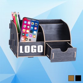 Desktop Storage Organizer Pen Container Logo Printed