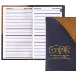 Custom Imprinted 2 Tone Vinyl Designer Series Barcelona Planner - Address Book  Custom Imprinted 2 Tone Vinyl Designer Series Barcelona Planner - Address Book