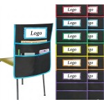 Oxford Cloth Chair Pocket Organizer With Name Tag Slots Logo Printed