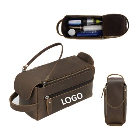 Custom Printed Waterproof Leather Travel Toiletry Bag  Custom Printed Waterproof Leather Travel Toiletry Bag