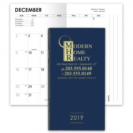 TC Datefinder 14 Month Pocket Planner, Blue Cover Custom Printed  TC Datefinder 14 Month Pocket Planner, Blue Cover Custom Printed