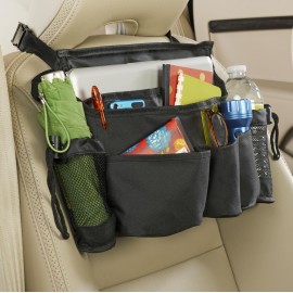 High Road Car Organizers by Talus SwingAway Car Seat Organizer, Black with Logo