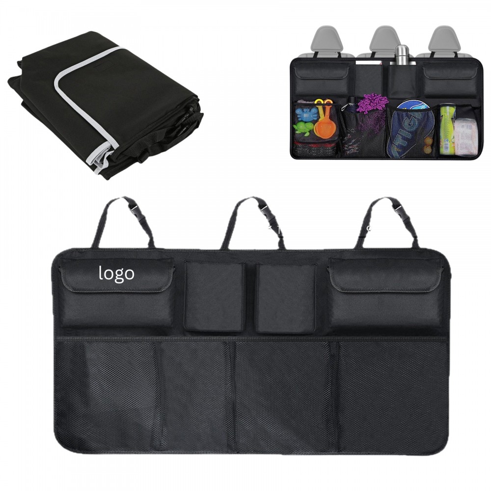 35" Hanging Backseat Trunk Organizer For SUV & Van Custom Imprinted