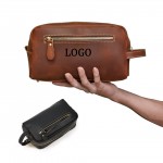 Promotional Travel Toiletry Leather Bag For Men