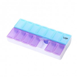 Custom Imprinted 14 Compartments Weekly Pill Organizer