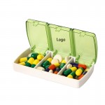 Logo Printed 3 Compartments Mini Pill Organizer