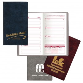 Logo Printed Executive Vinyl Weekly Planner Without Map  Logo Printed Executive Vinyl Weekly Planner Without Map