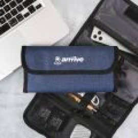 Rpet Roll-Up Tech Organizer with Logo