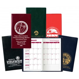 Logo Printed Castillion Softtouch Vinyl Monthly Pocket Planner