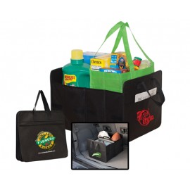 Non Woven Trunk Tote Organizer w/ 4 Color Process Imprint Custom Imprinted