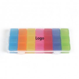 Large Weekly Pill Organizer with Logo