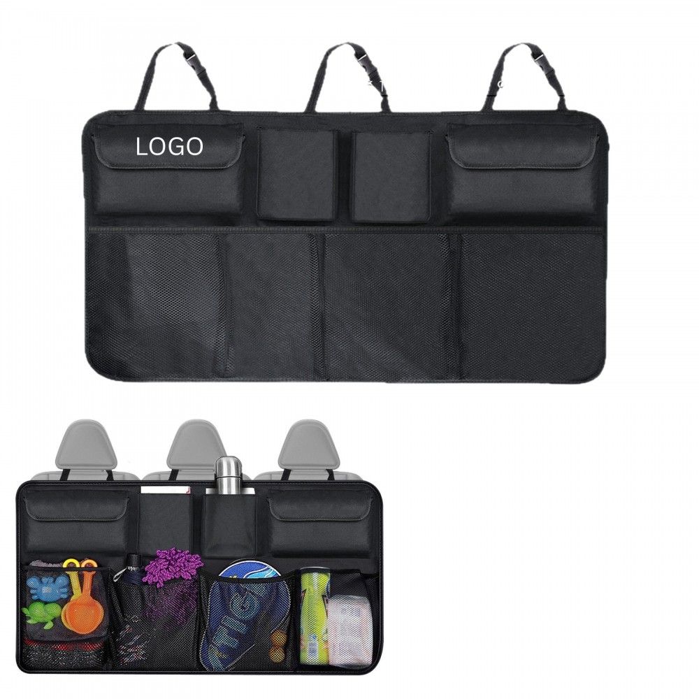 Custom Printed 35" Hanging Backseat Trunk Organizer For SUV & Van