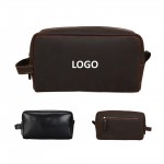 Leather Travel Cleaning Bag For Men Logo Printed