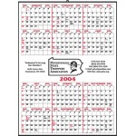 Custom Imprinted Center Ad Copy Yearly Calendar w/Bordered Months