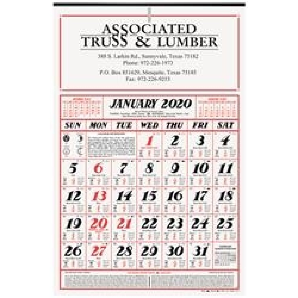 Personalized Almanac Calendar (12"x18 5/8")