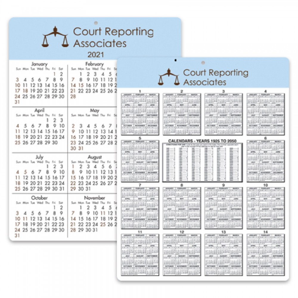 Logo Printed Wall Calendar, Perpetual