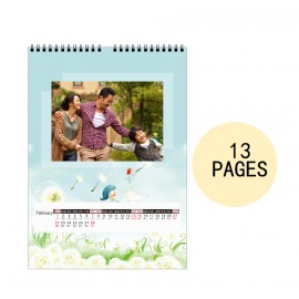 Year Monthly Wall Calendar 13 Pages Custom Imprinted