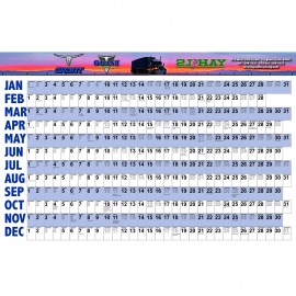 Personalized Horizontal Laminated Wall Calendar (37"x24")