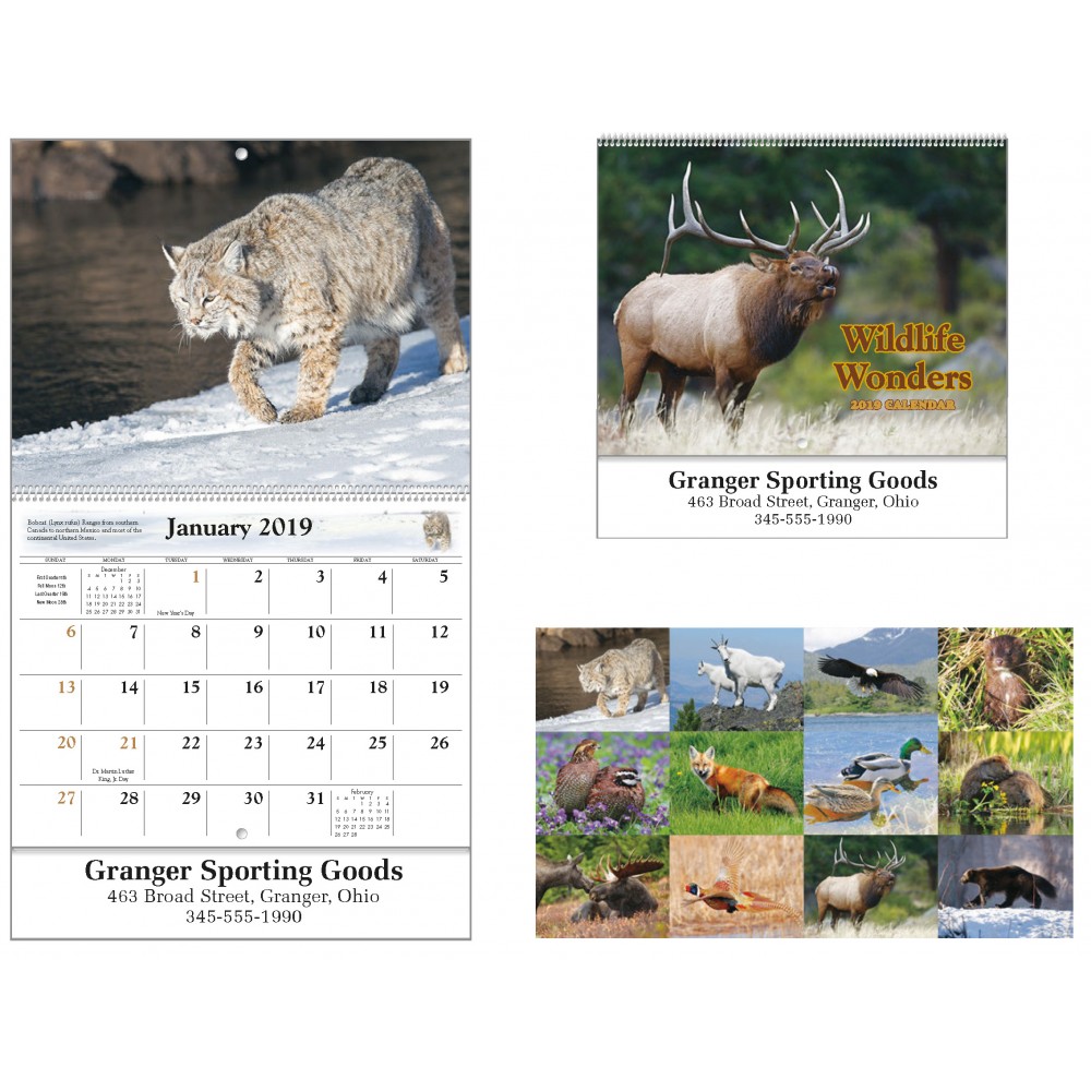 Personalized Wildlife Wonders 12 Subject Appointment Calendar