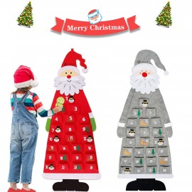 Hanging Santa Advent Calendar Logo Printed