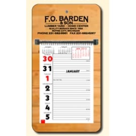 Stock Almanac Weekly Memo Calendar - Woodgrain Logo Printed