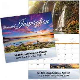Custom Imprinted Moments Of Inspiration Stapled Wall Calendar  Custom Imprinted Moments Of Inspiration Stapled Wall Calendar