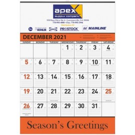 Personalized Orange Contractor Calendar w/1 Color Imprint