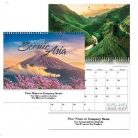 Scenic Asia Spiral Wall Calendar Custom Printed