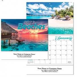 Custom Imprinted Beaches Stapled Wall Calendar