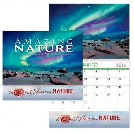 Luxe Amazing Nature Stapled Wall Calendar Custom Printed