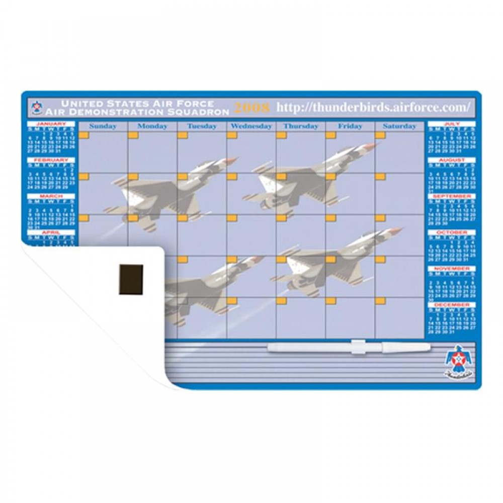 Memo Board - 11"X17" Custom Printed Calendar Memo Board with Magnets or Tape on Back Custom Printed