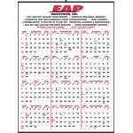 Logo Printed Top Ad Copy Yearly Calendar w/Bordered Months
