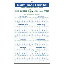 23"x39" Year At A Glance Wall Calendar ( 1 1/2"x13/16" Memo Box) Custom Printed  23"x39" Year At A Glance Wall Calendar ( 1 1/2"x13/16" Memo Box) Custom Printed