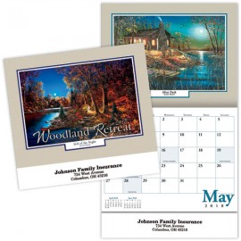 Woodland Stapled Wall Calendar Custom Printed  Woodland Stapled Wall Calendar Custom Printed