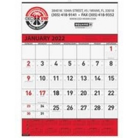 Contractor Calendar w/2 Color Imprint (18"x25") Logo Printed