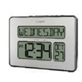 Logo Printed La Crosse Technology Atomic Digital Wall Clock w/White Backlight  Logo Printed La Crosse Technology Atomic Digital Wall Clock w/White Backlight