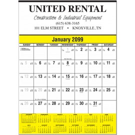 Contractor's Bid Monthly Commercial Wall Calendar Logo Printed