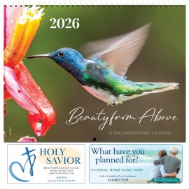 Logo Printed Beauty from Above 2026 Inspirational Spiral Bound Calendar (English)