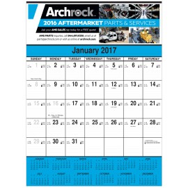 Contractor's Bid Monthly Commercial Wall Calendar - Full Color Imprint Logo Printed