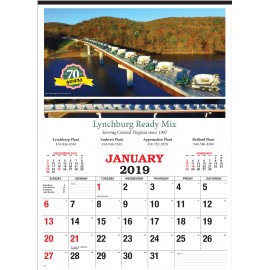 Logo Printed Custom Apron Monthly Wall Calendar - 17"x22"  Logo Printed Custom Apron Monthly Wall Calendar - 17"x22"